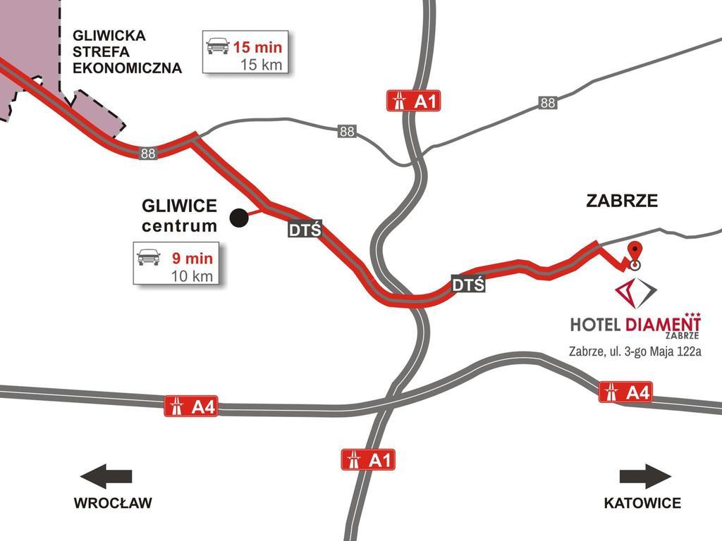 Hotel Diament Zabrze - Gliwice Екстериор снимка
